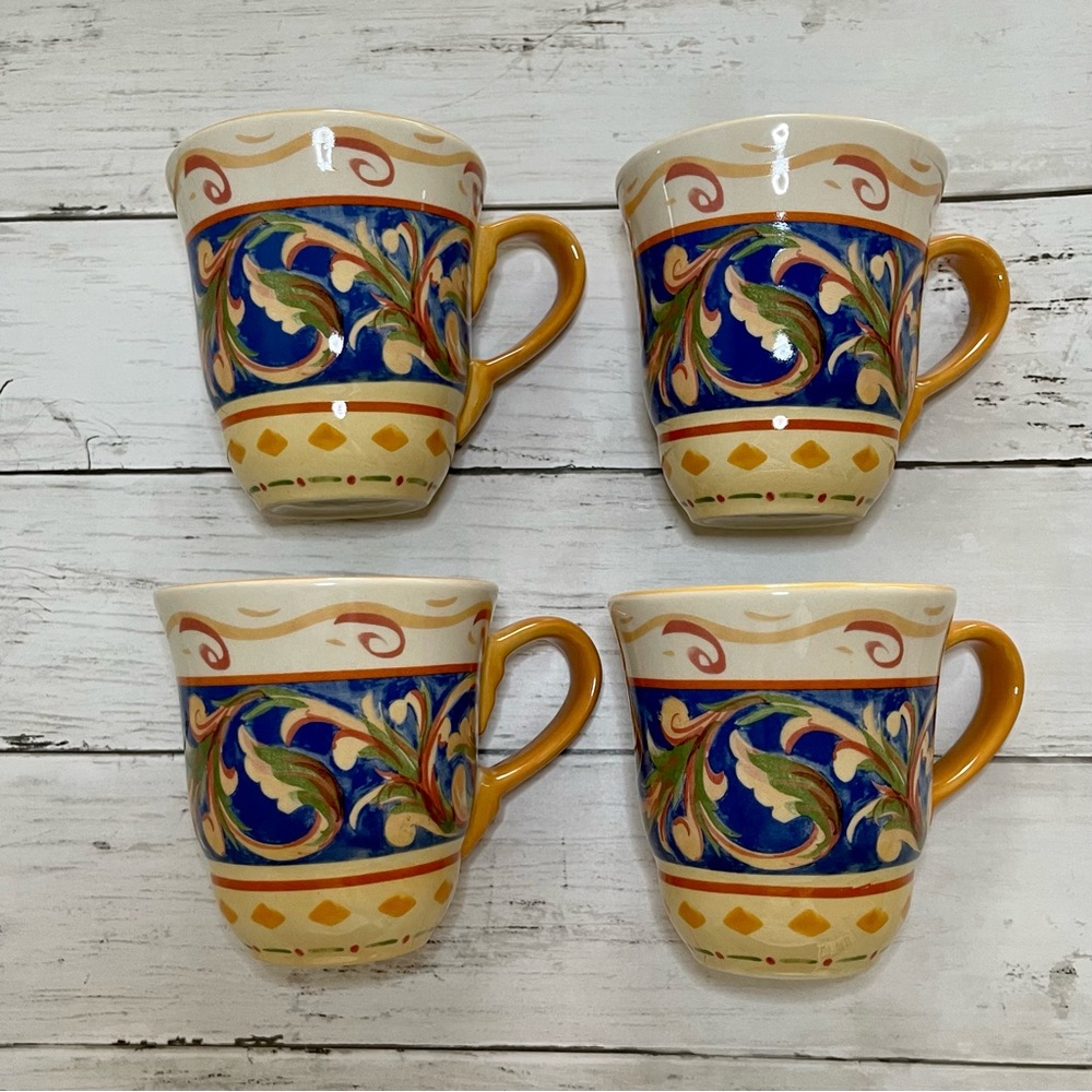 Pfaltzgraff Villa Della Luna Stoneware Mugs set of 4 New